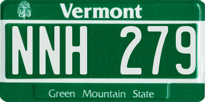 VT license plate NNH279