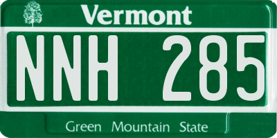 VT license plate NNH285