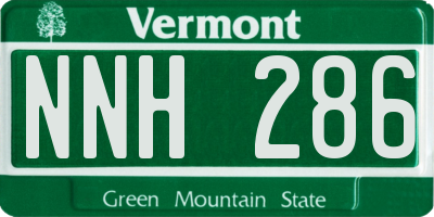 VT license plate NNH286