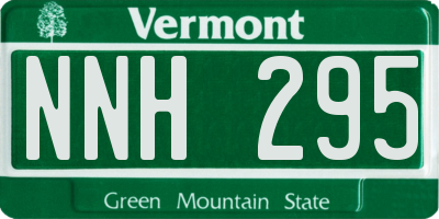 VT license plate NNH295
