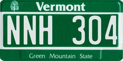 VT license plate NNH304