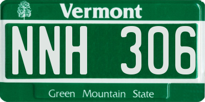VT license plate NNH306