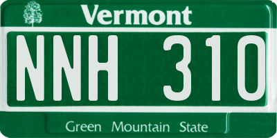 VT license plate NNH310