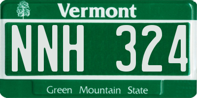 VT license plate NNH324