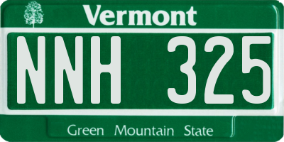 VT license plate NNH325