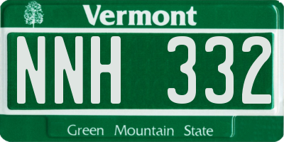 VT license plate NNH332
