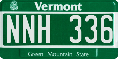 VT license plate NNH336