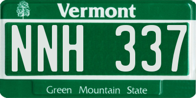 VT license plate NNH337