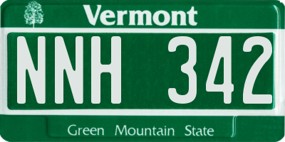 VT license plate NNH342