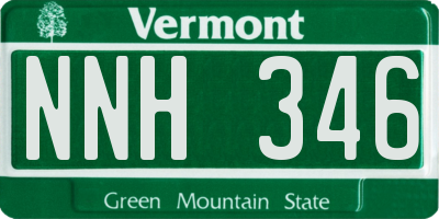 VT license plate NNH346