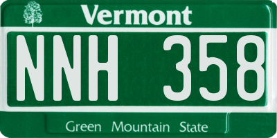 VT license plate NNH358