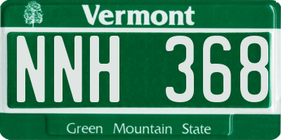 VT license plate NNH368