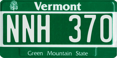 VT license plate NNH370