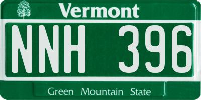 VT license plate NNH396
