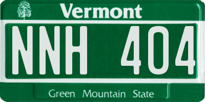VT license plate NNH404