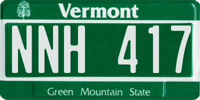 VT license plate NNH417