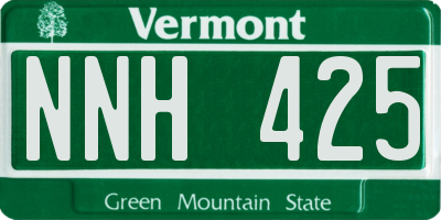 VT license plate NNH425