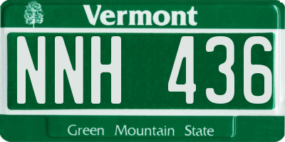 VT license plate NNH436