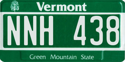 VT license plate NNH438