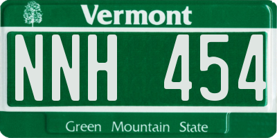 VT license plate NNH454