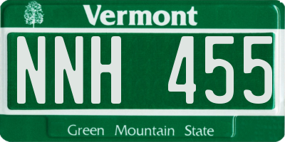 VT license plate NNH455