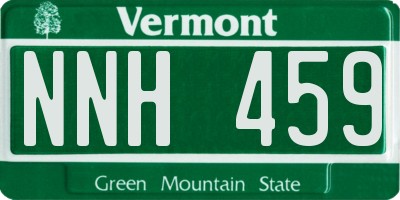 VT license plate NNH459