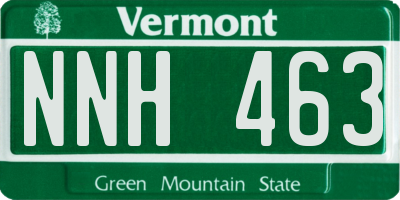 VT license plate NNH463