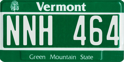 VT license plate NNH464