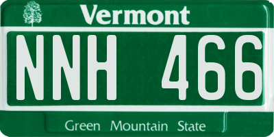 VT license plate NNH466