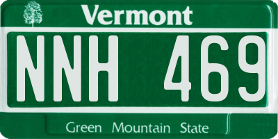 VT license plate NNH469