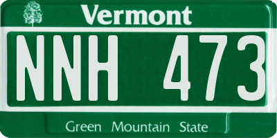 VT license plate NNH473