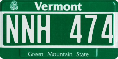 VT license plate NNH474