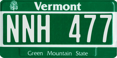 VT license plate NNH477