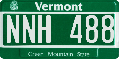 VT license plate NNH488