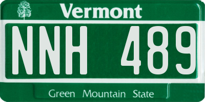 VT license plate NNH489