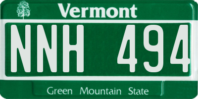 VT license plate NNH494