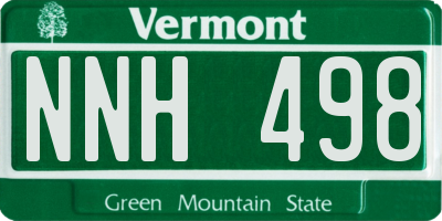 VT license plate NNH498