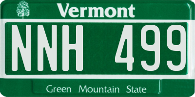VT license plate NNH499