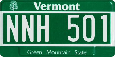 VT license plate NNH501