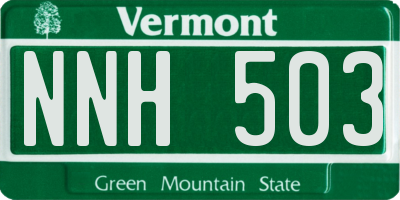 VT license plate NNH503