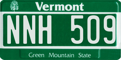 VT license plate NNH509
