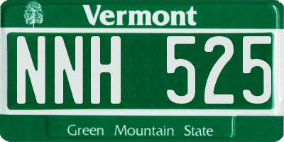 VT license plate NNH525