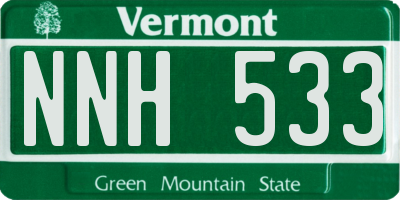 VT license plate NNH533