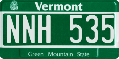 VT license plate NNH535