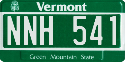 VT license plate NNH541