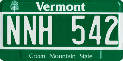 VT license plate NNH542