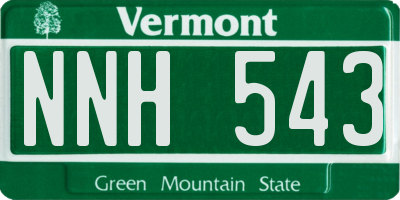 VT license plate NNH543