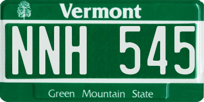 VT license plate NNH545