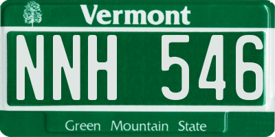 VT license plate NNH546