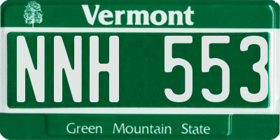 VT license plate NNH553
